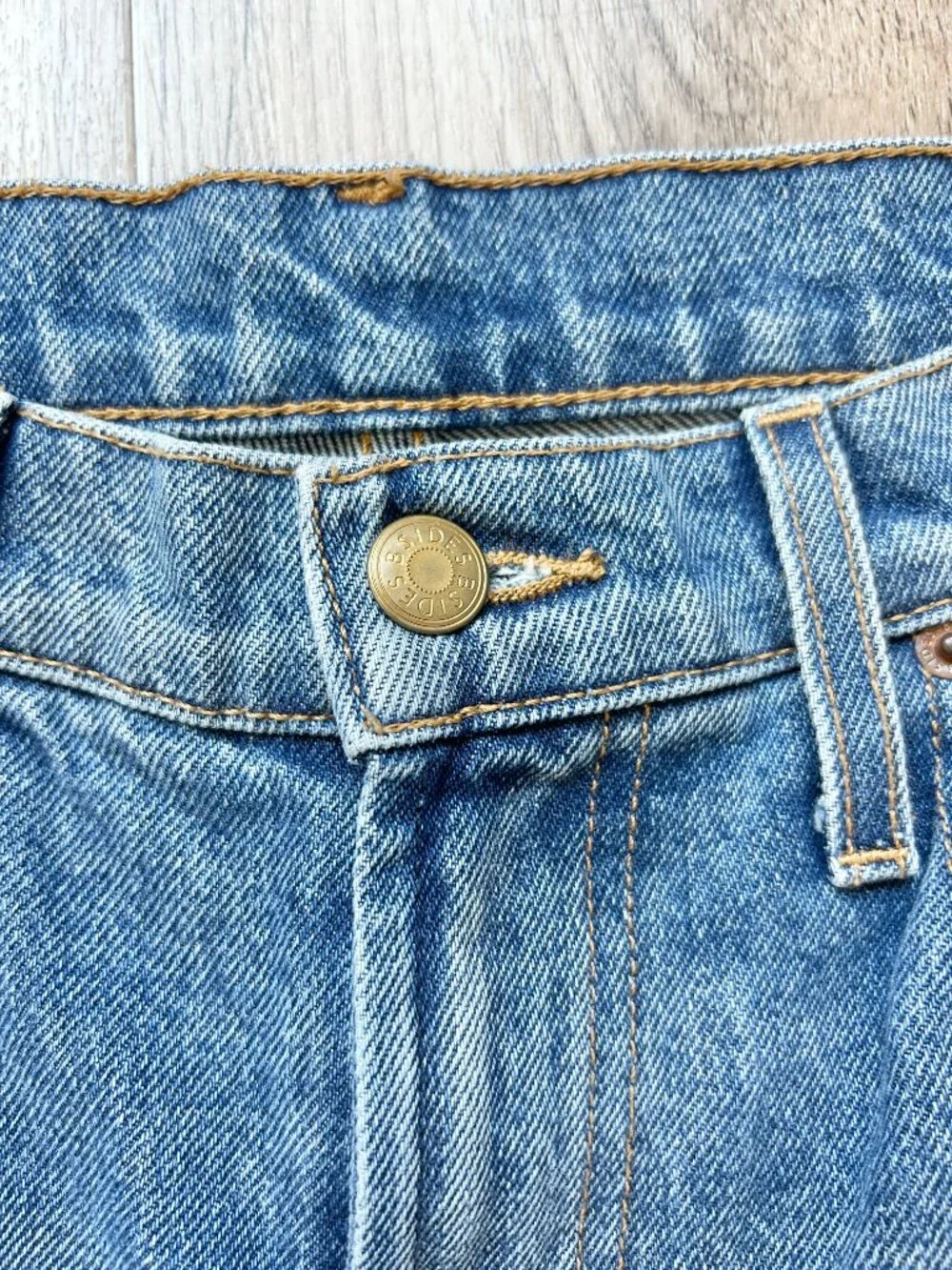 B Sides Medium Wash Straight Leg Rigid Denim Jeans Size 26